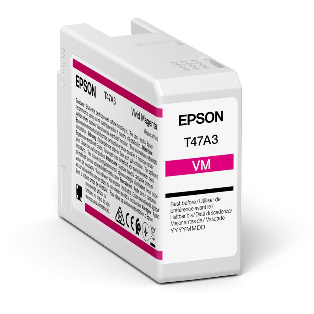 Epson C13T47A300 T47A3 Vivid Magenta UltraChrome Pro 10 Ink Cartridge (50ml)-PCR Business Solutions Ltd